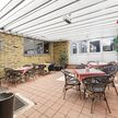 Covered terrace at Østergaards Hotel, Herning